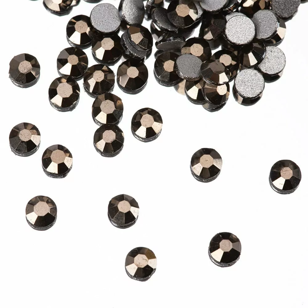 Kamínky Clear Black Diamond- SS3, 50 ks