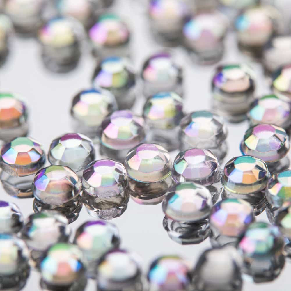 Kamínky Diamond Rainbow Glass - SS4, 100 ks