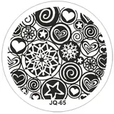 Razítkovací destička JQ65 - Srdíčka, hvězdičky