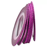 Samolepící zdobící páska na nehty sparkle růžová, 1mm