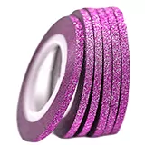 Samolepící zdobící páska na nehty sparkle růžová, 3mm