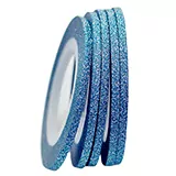 Samolepící zdobící páska na nehty sparkle modrá, 2mm