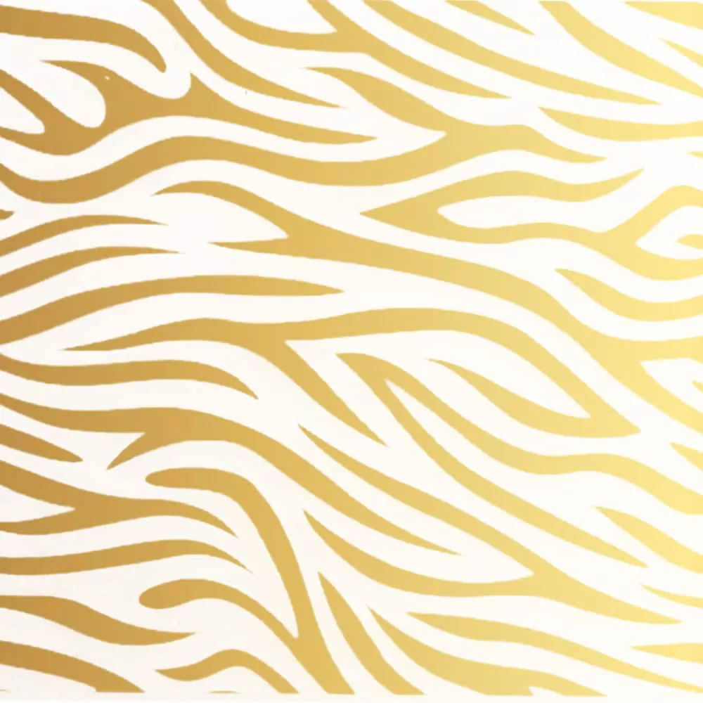 Zdobicí fólie na nehty - Gold Zebra, 100cm