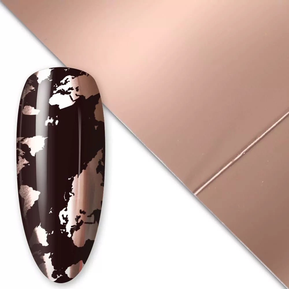 Zdobicí fólie na nehty - Rose Gold Glass, 100cm