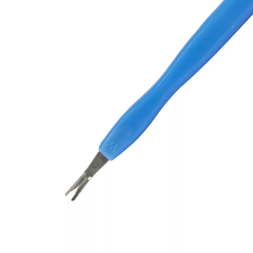 Pomůcka 2v1 k odstranění gel laku a nehtové kůžičky - modrá