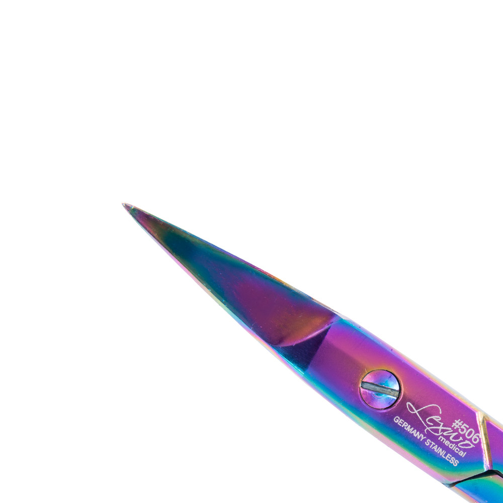 Manikúrní nůžky LEXWO  -506 Multicolor, zakřivené