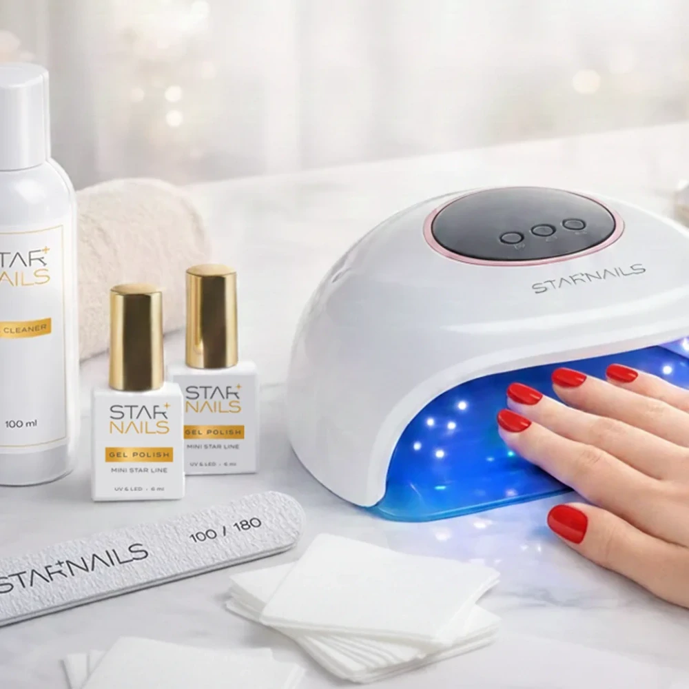 Sada STARNAILS Mini Star Starter Set Class + UV/LED S11 - modeláž gel lakem s UV lampou