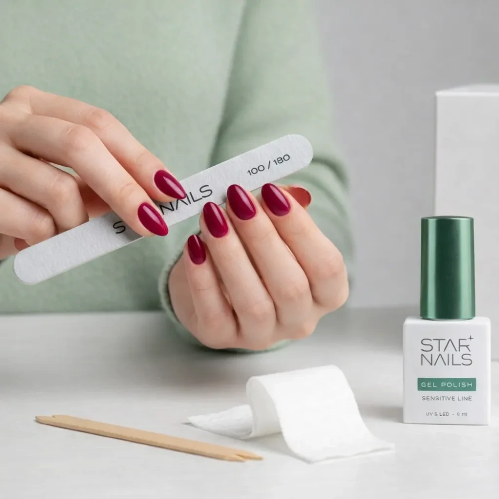 Sada STARNAILS Sensitive Line Starter Set  Charm + UV/LED S9 - modeláž gel lakem s UV lampou pro citlivé nehty