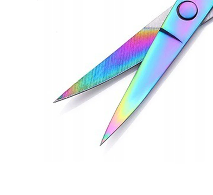 Manikúrní nůžky Multicolor, mírně zahnuté