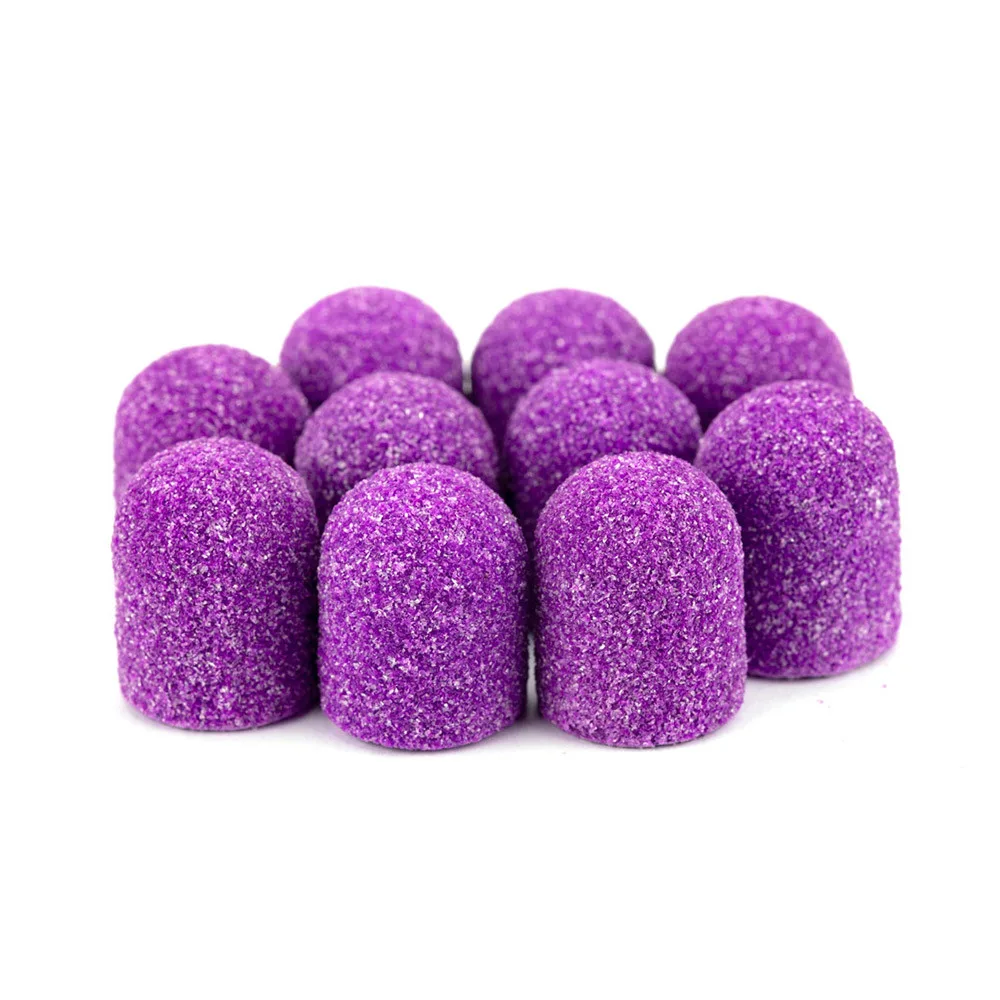 Brusné kloboučky Violet - 7mm, #80, 10ks