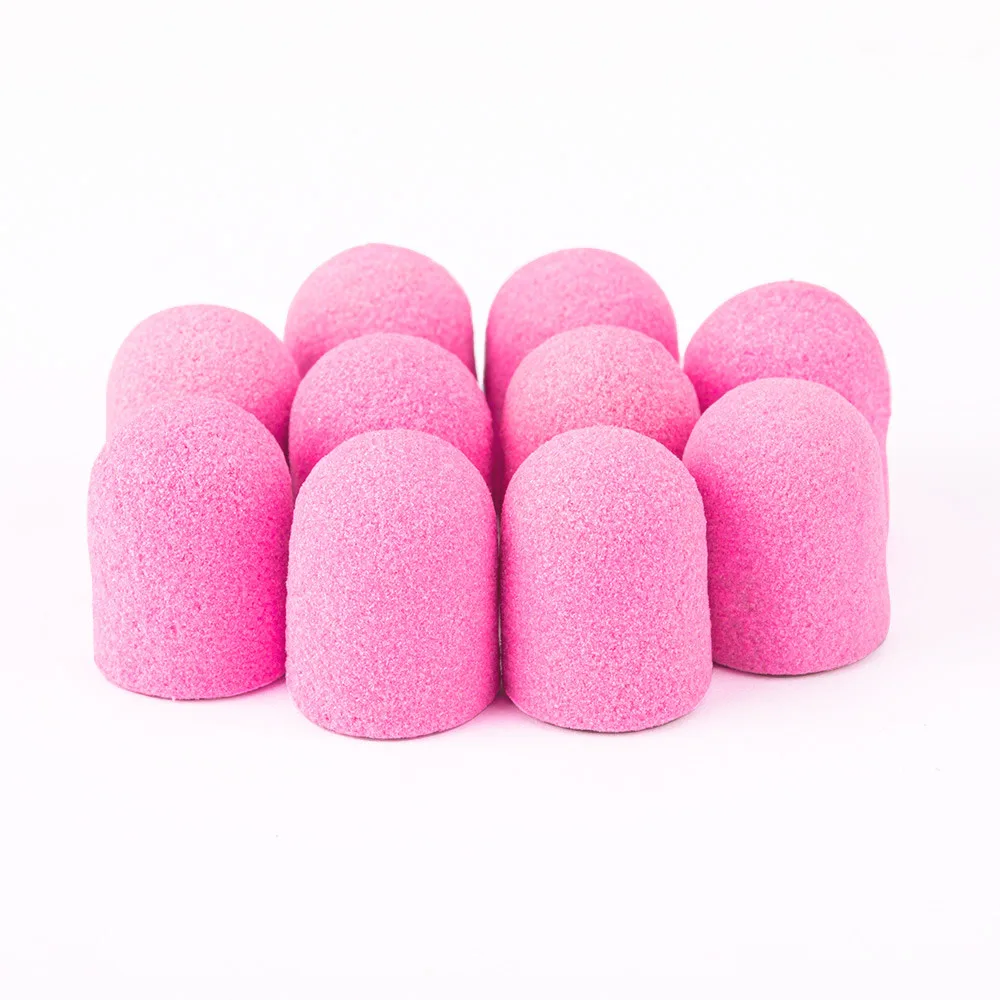 Brusné kloboučky Pink - 7mm, #180, 10ks