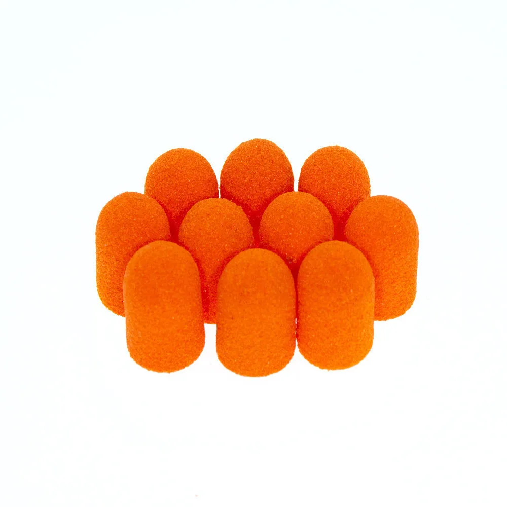Brusné kloboučky Orange - 7mm, #240, 10ks