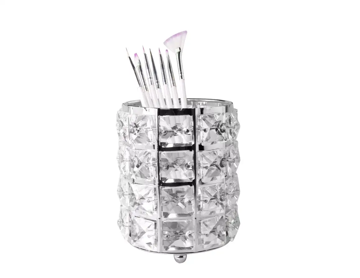 Stojan na kosmetické štětce a pomůcky Glamour Silver
