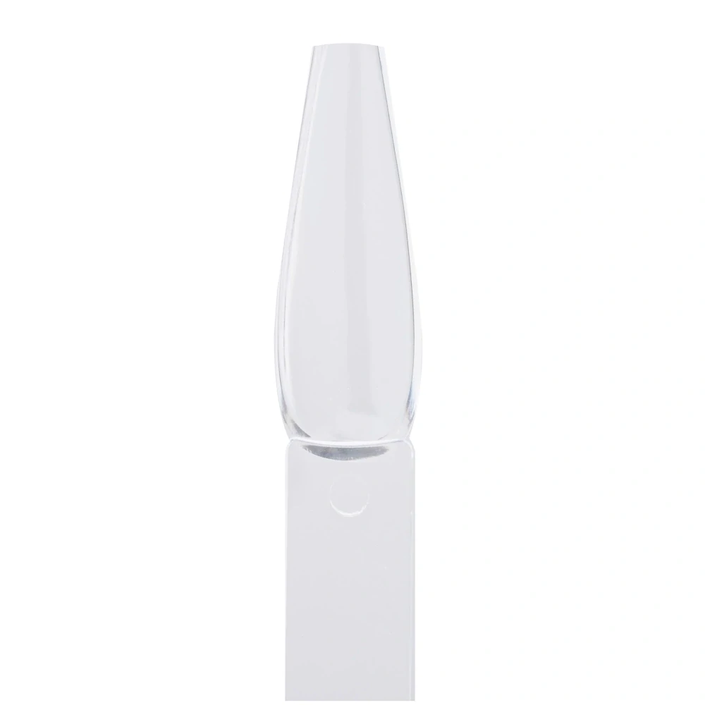 Vzorník na UV gel/ gel lak/ lak, CLEAR - tvar balerina, vějíř