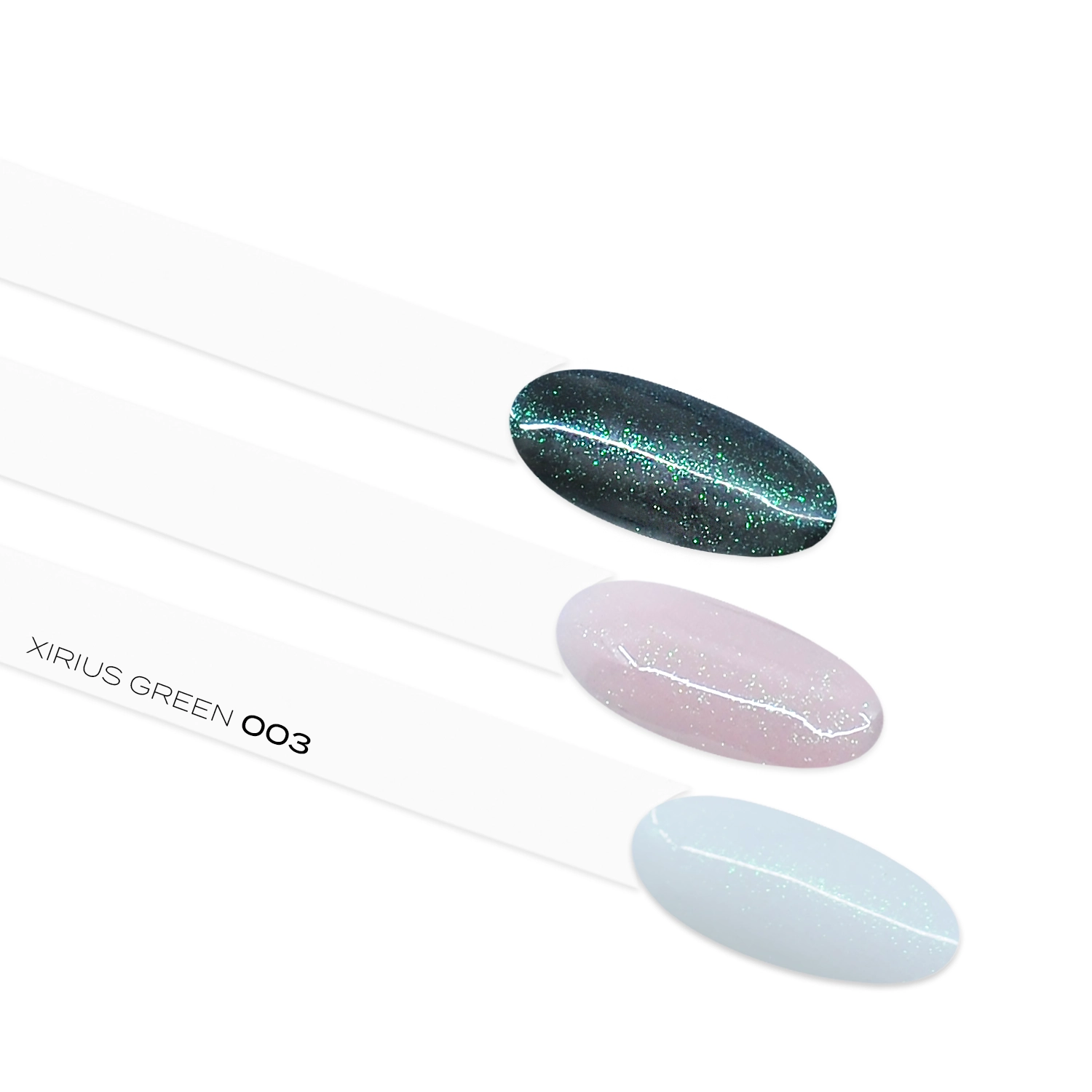 UV/LED Gel Polish Fairy Effect Finish, 6ml, 003 - Xirius Green  -  efektový závěrečný gel lak