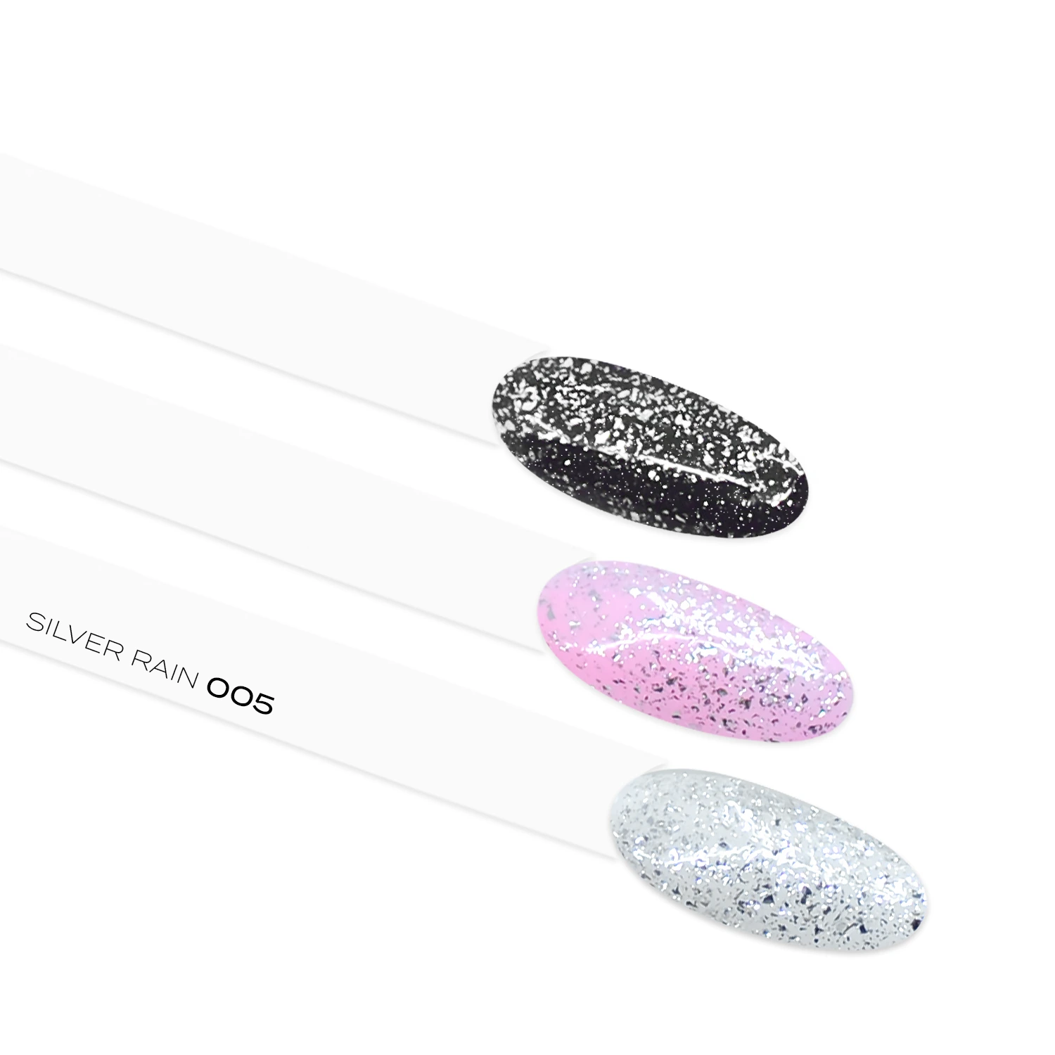 UV/LED Gel Polish Fairy Effect Finish, 6ml, 005 - Silver Rain  -  efektový závěrečný gel lak