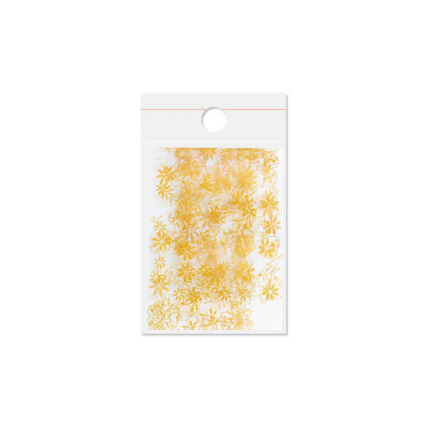 Zdobicí fólie na nehty - Gold Series Flowers, 100cm