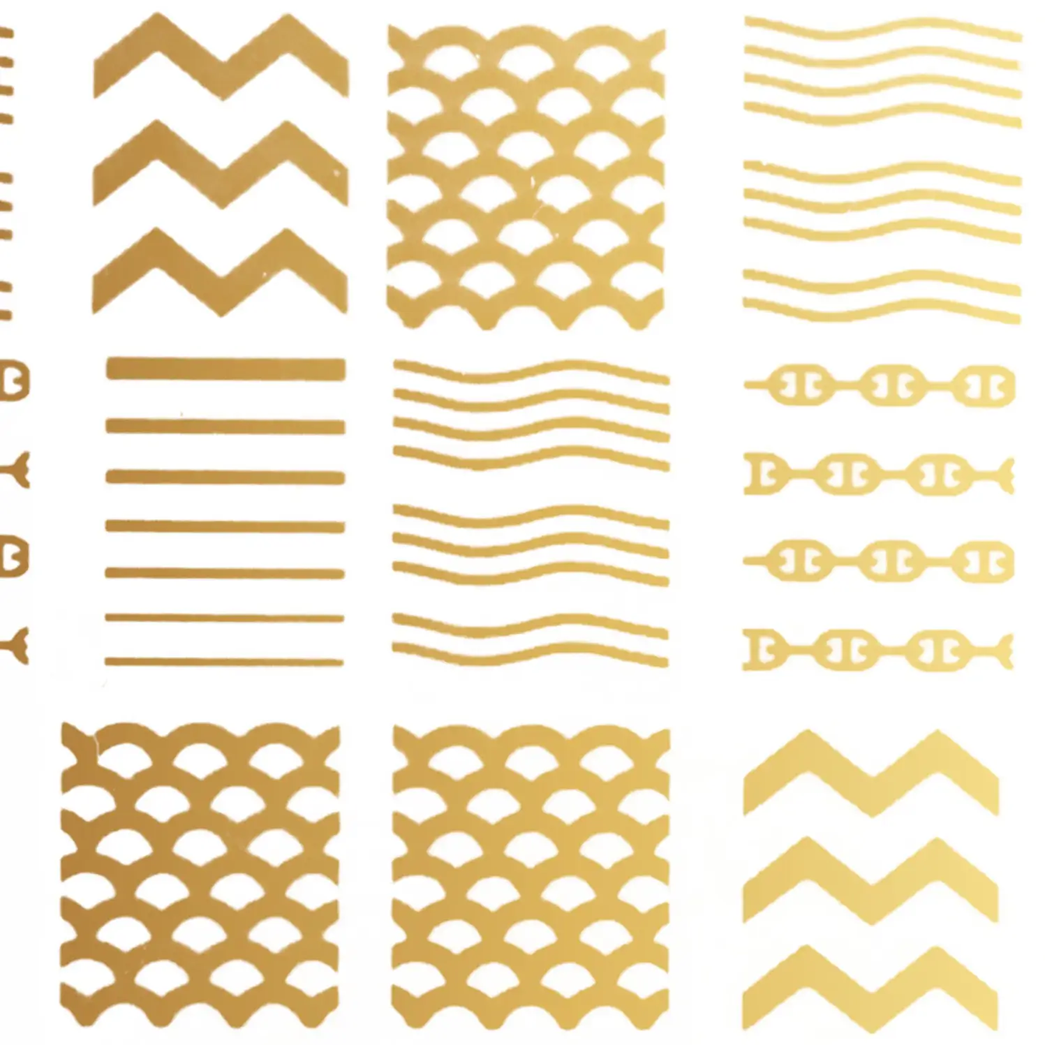 Zdobicí fólie na nehty - Gold Series Lines, 100cm