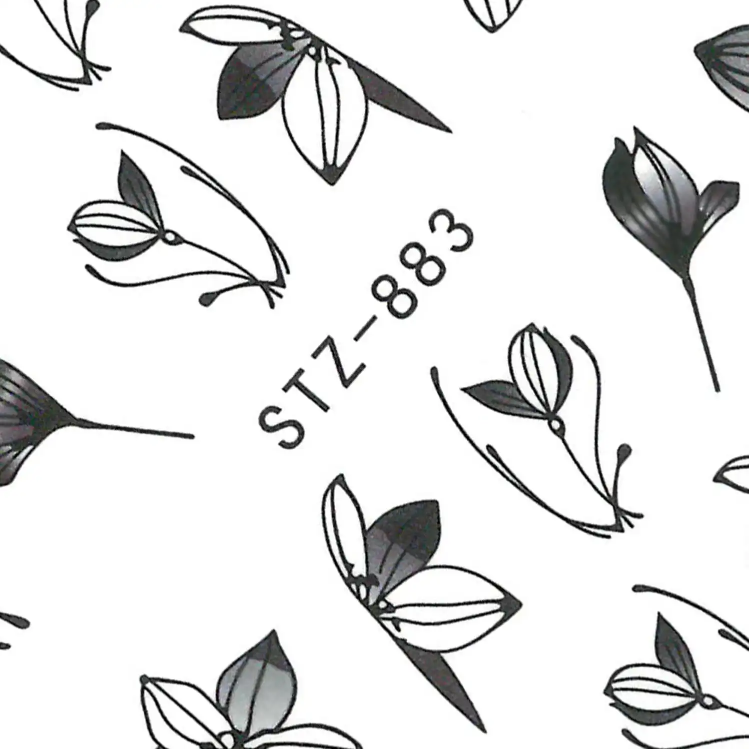 Vodolepky na nehty - Flowers STZ-883