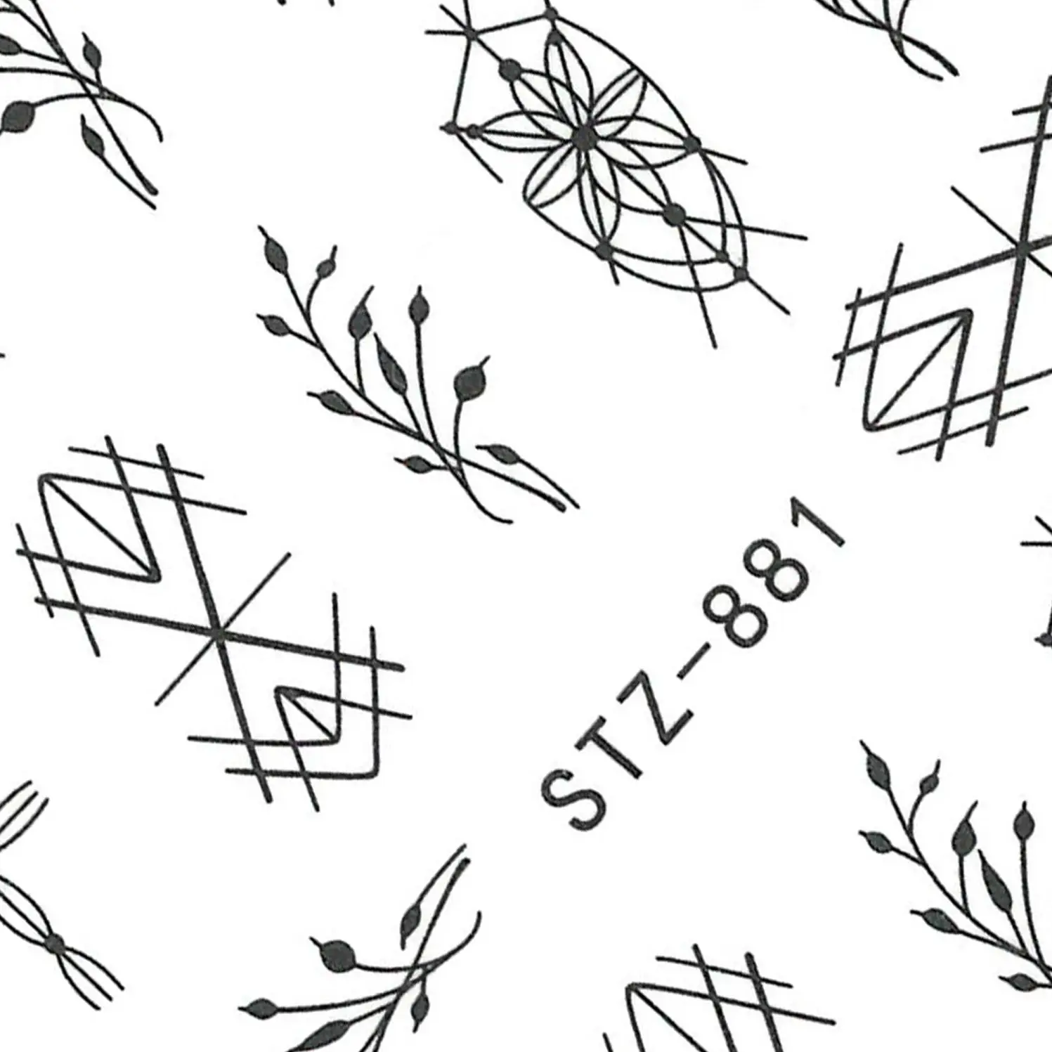 Vodolepky na nehty - Ornaments STZ-881