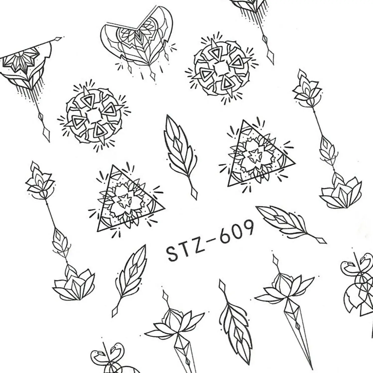 Vodolepky na nehty - Ornaments STZ-609