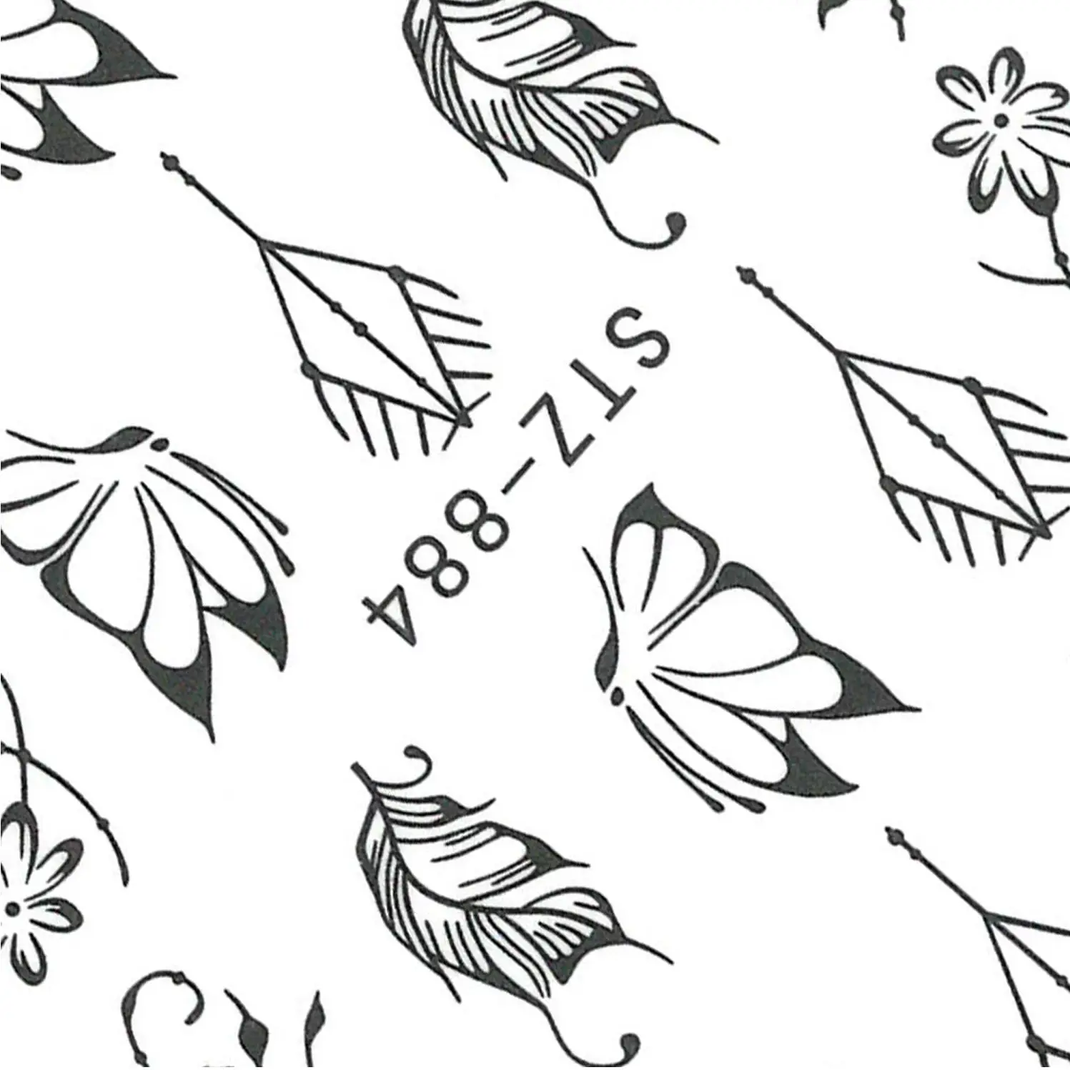 Vodolepky na nehty - Flowers STZ-884