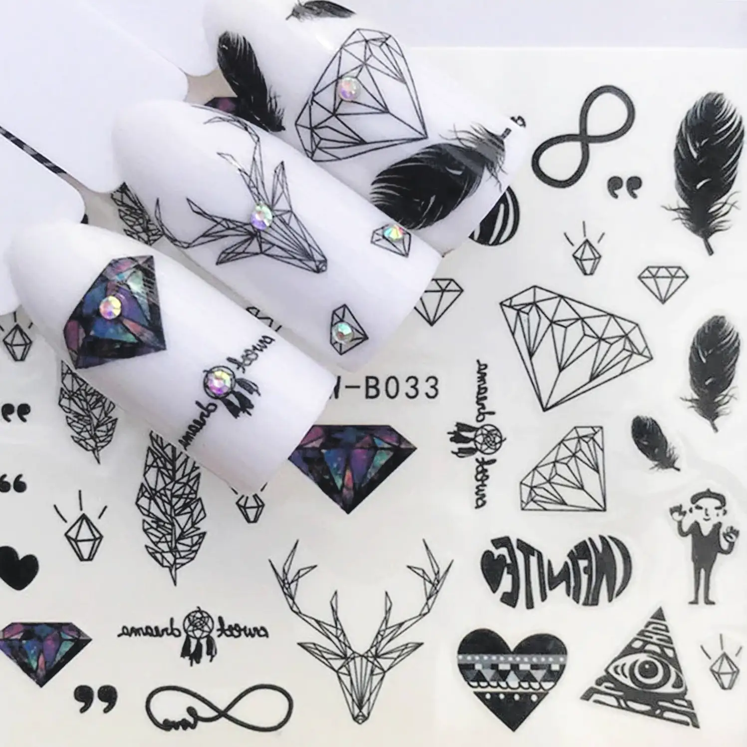 Vodolepky na nehty - Ornaments YZW-B033