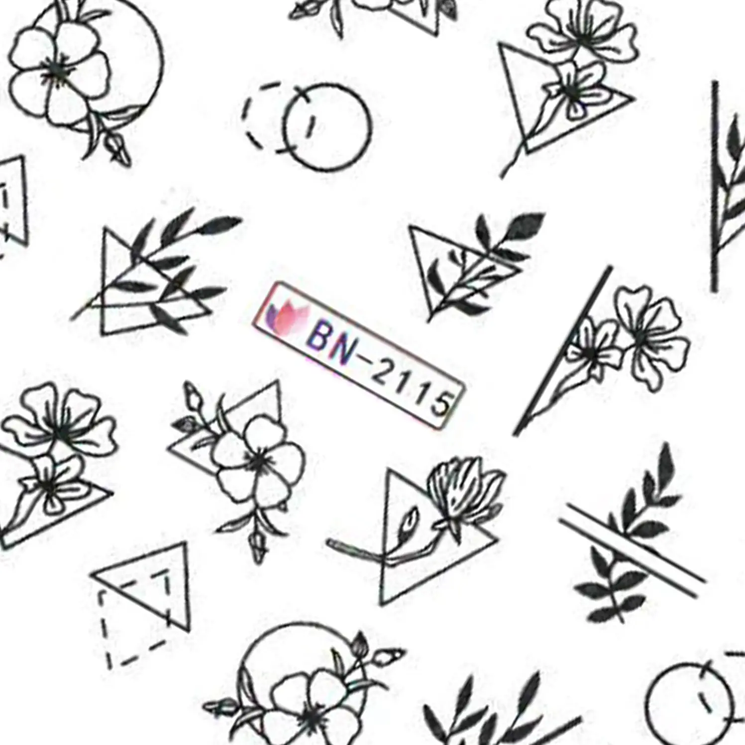 Vodolepky na nehty - Flowers BN-2115