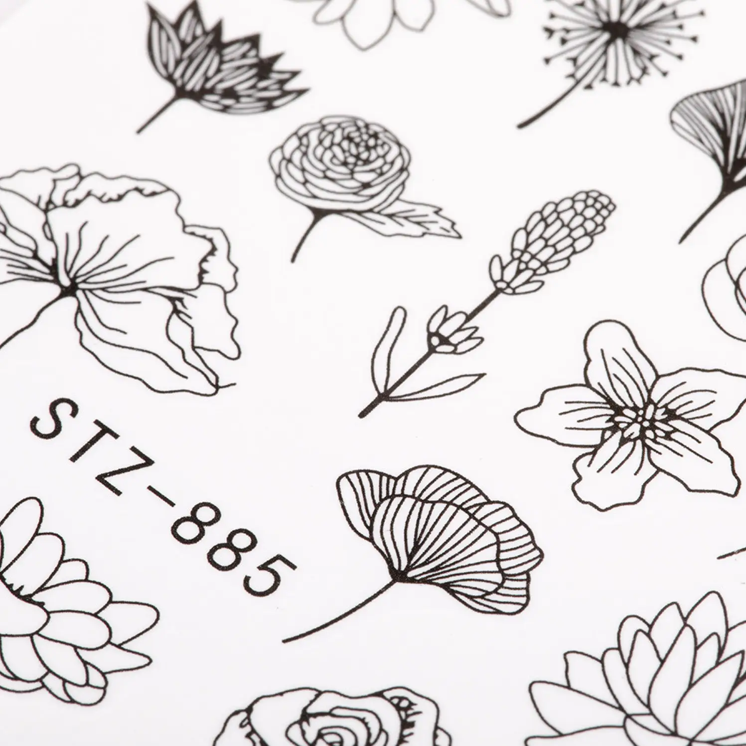Vodolepky na nehty - Flowers STZ-885