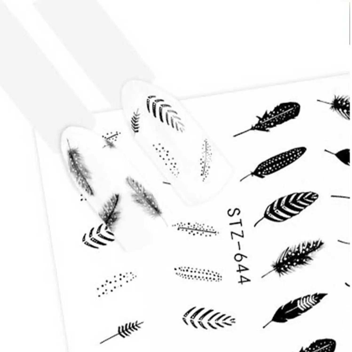 Vodolepky na nehty - Feathers STZ-644