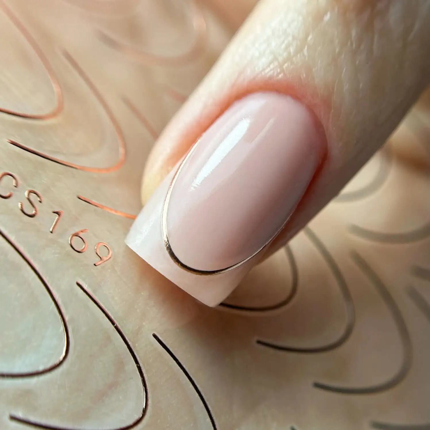 Samolepky na nehty French Rose Gold - STZ-CS169