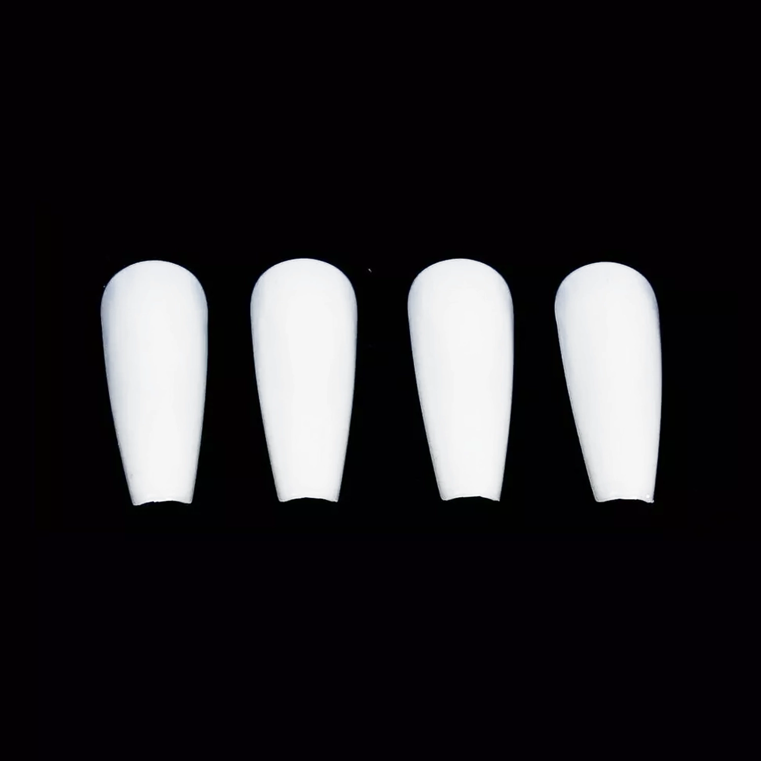 Tipy WHITE - tvar balerina, bez l. plochy, 500 ks