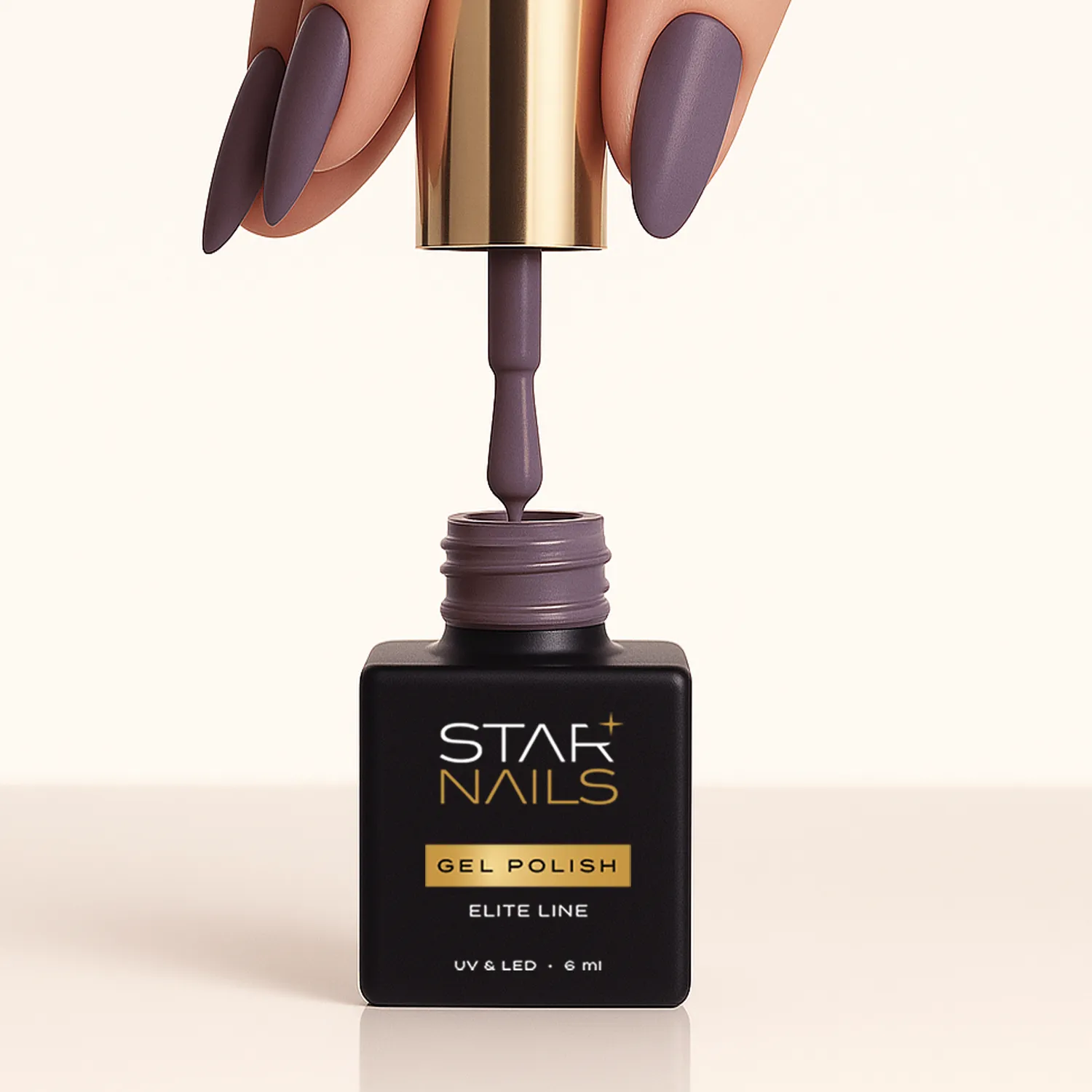 UV/LED Gel Polish Elite Line, 6ml, 329 - Ash Plum - mauve šedofialový gel lak