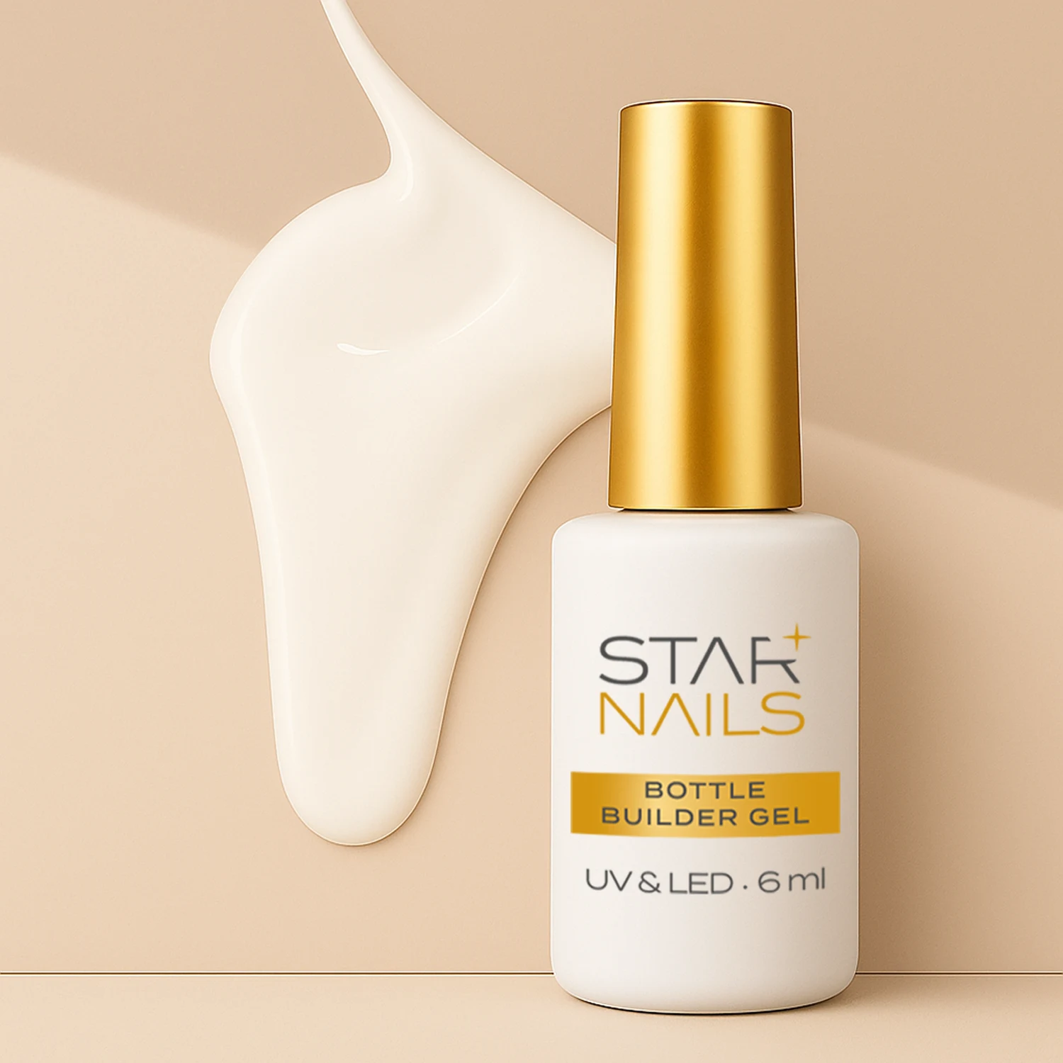 UV/LED Gel Bottle Builder, 6ml - 002, Milky Bloom - mléčně bílý stavební liquid gel
