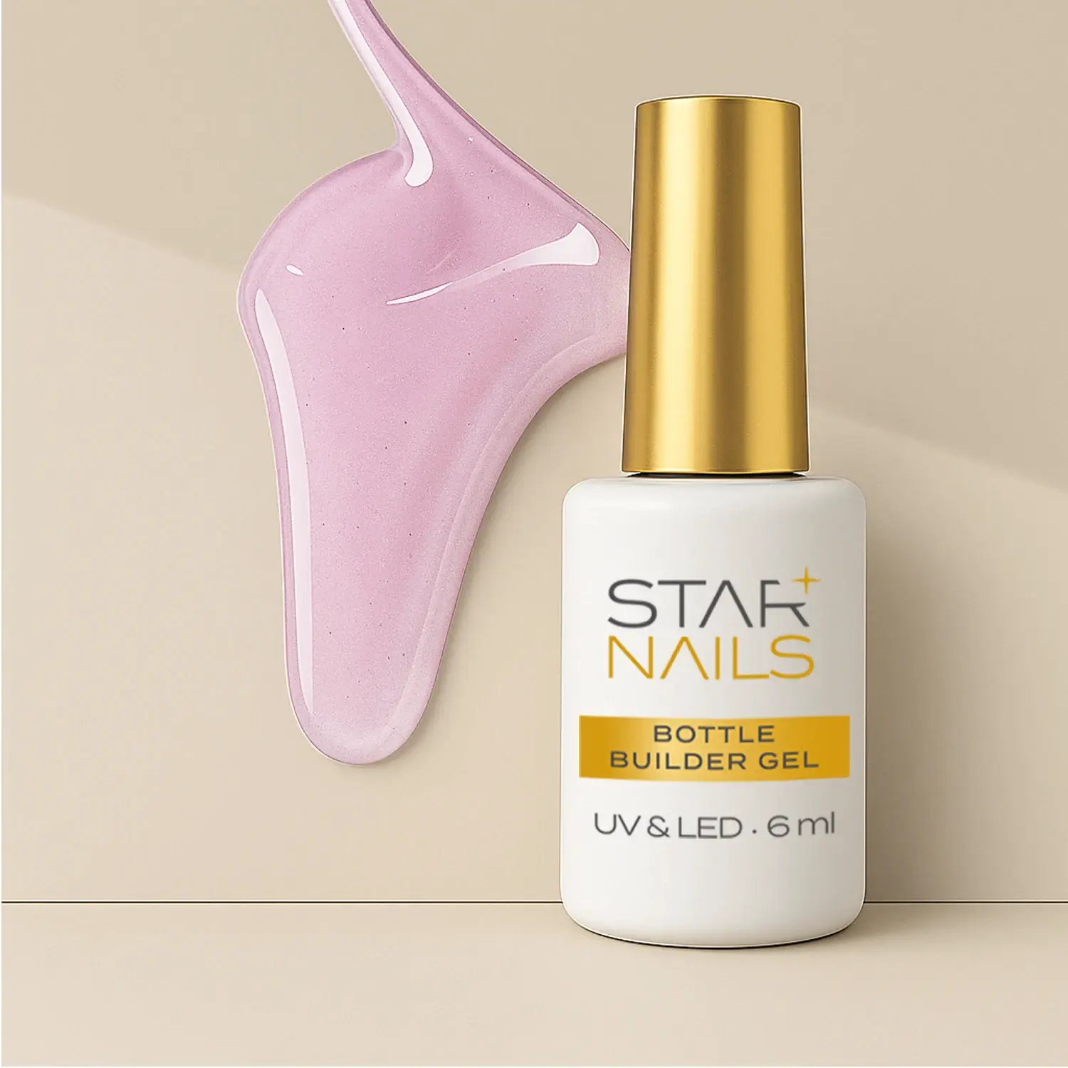 UV/LED Gel Bottle Builder, 6ml - 003, Minimal Rose - světle růžový stavební liquid gel