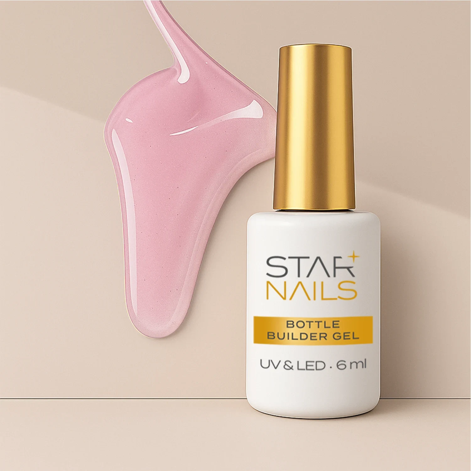 UV/LED Gel Bottle Builder, 6ml - 004, Pink Elegance - baby růžový stavební liquid gel