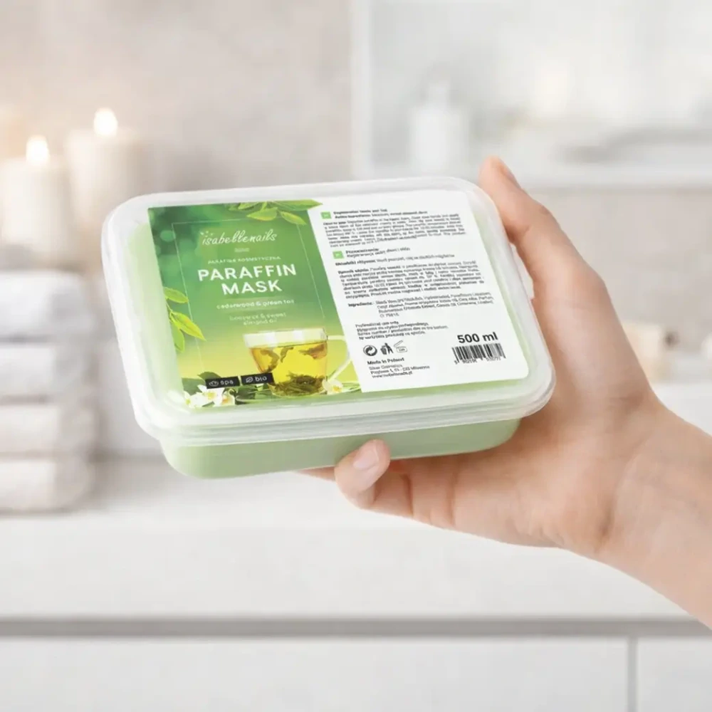 Paraffin Mask isabellenails, 500ml - Green Tea - parafínový vosk Zelený čaj