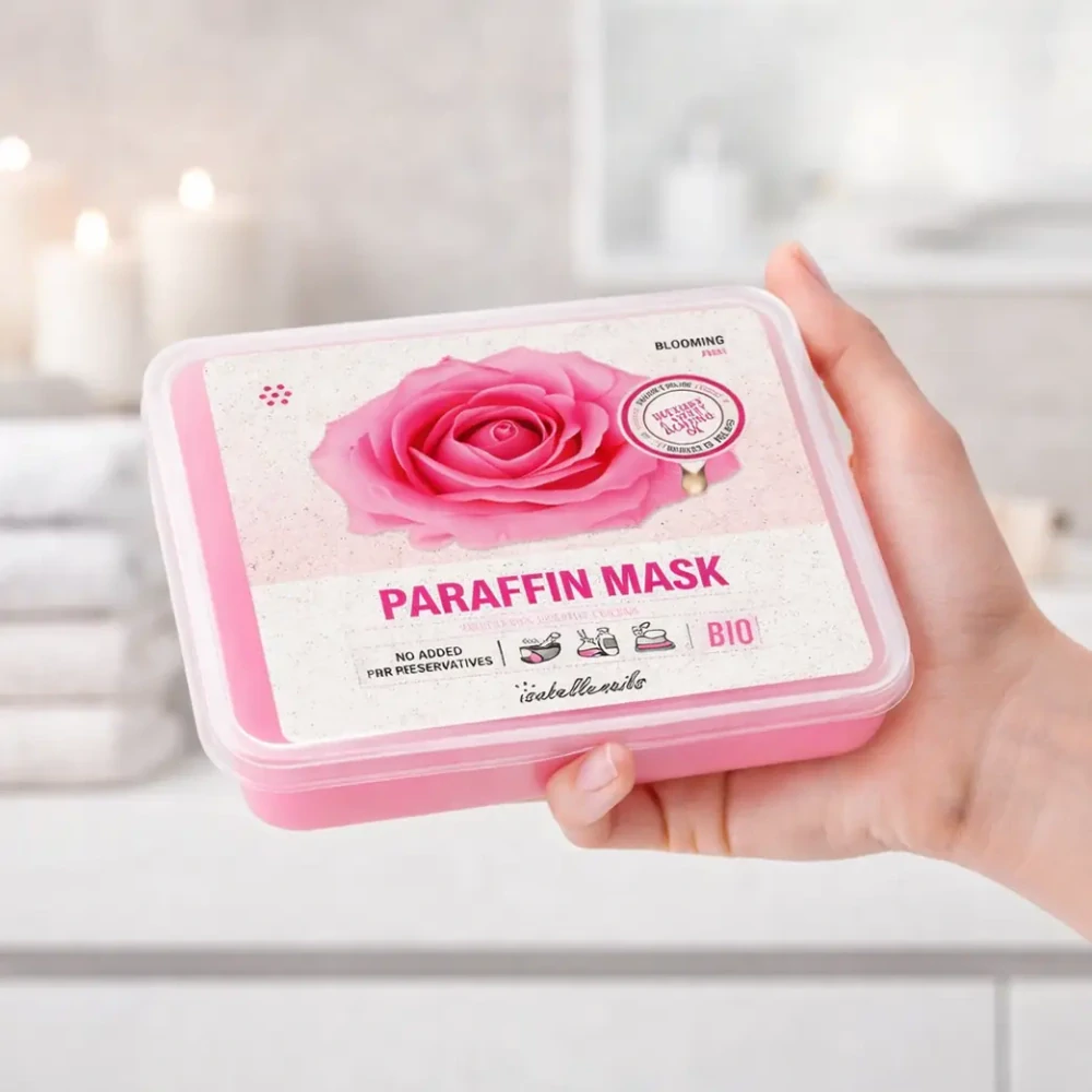 Paraffin Mask isabellenails, 500ml - Rose- parafínový vosk Růže