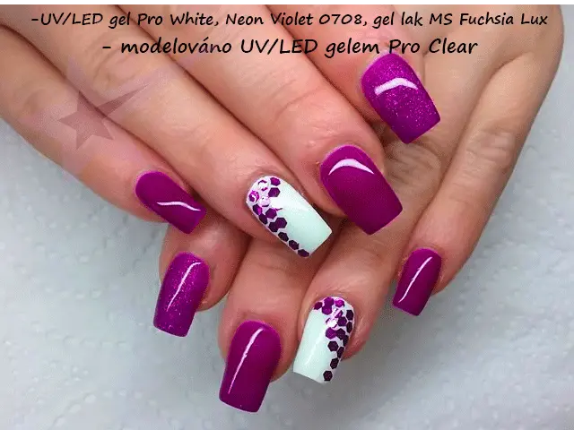 Nail Art zdobení - glitter - G026