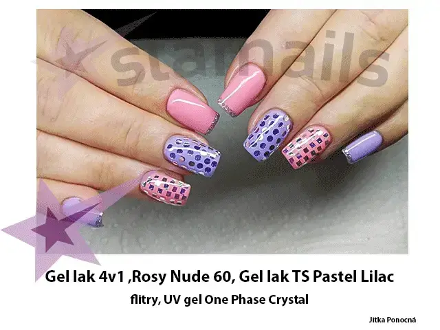 Nail Art zdobení - glitter - G166