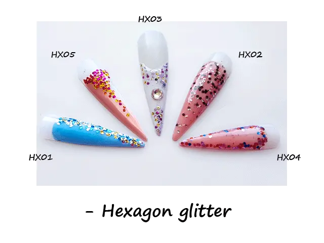 Nail Art zdobení - glitter - G162
