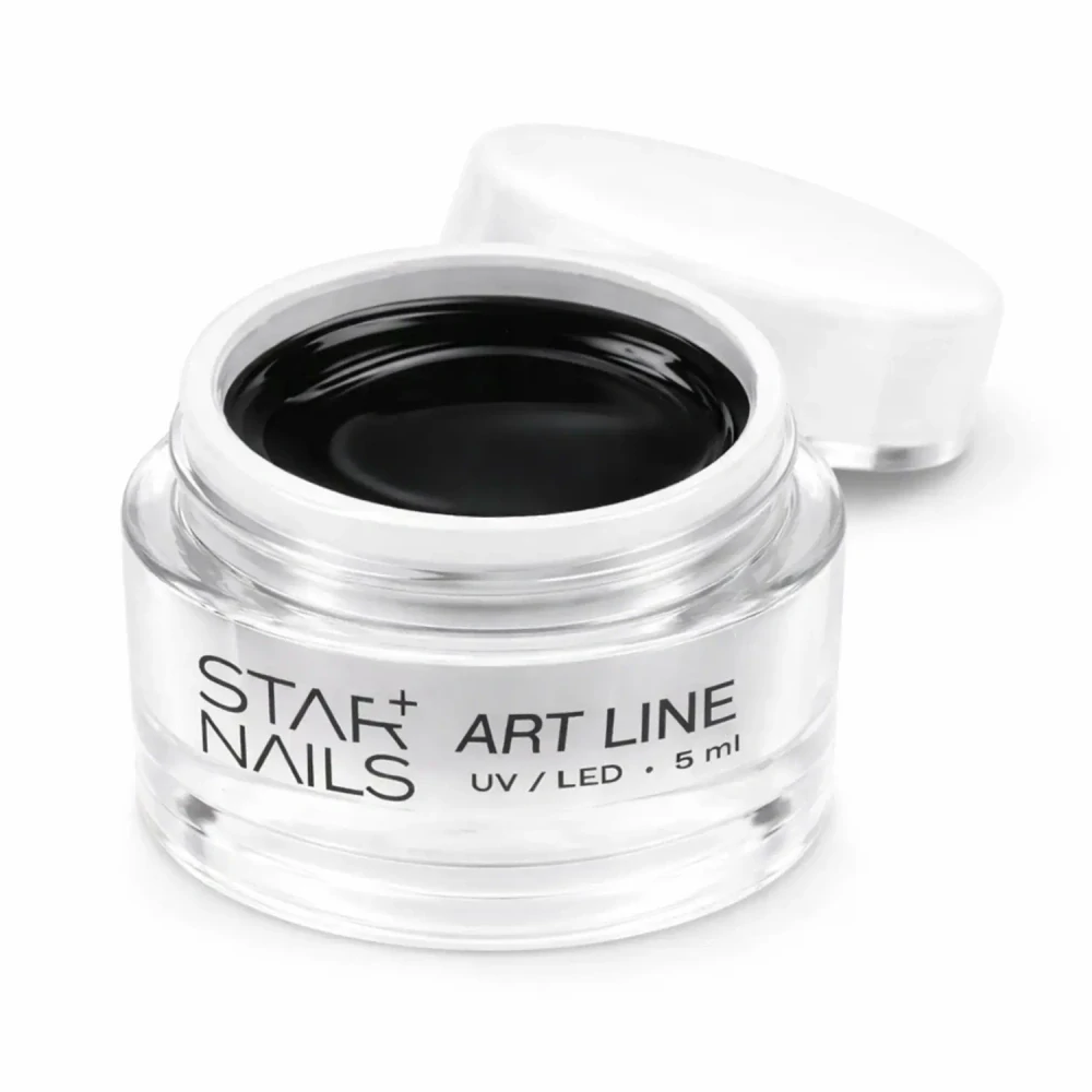 UV/LED Gel Art Line, 5ml, SN 1701 - Black - barevný gel
