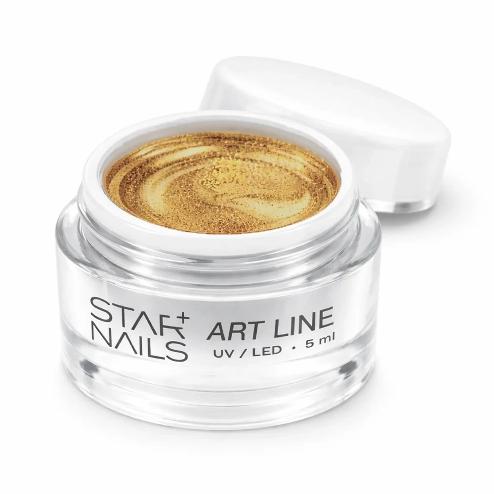 UV/LED Gel Art Line, 5ml, SN 1702 - Gold - barevný gel