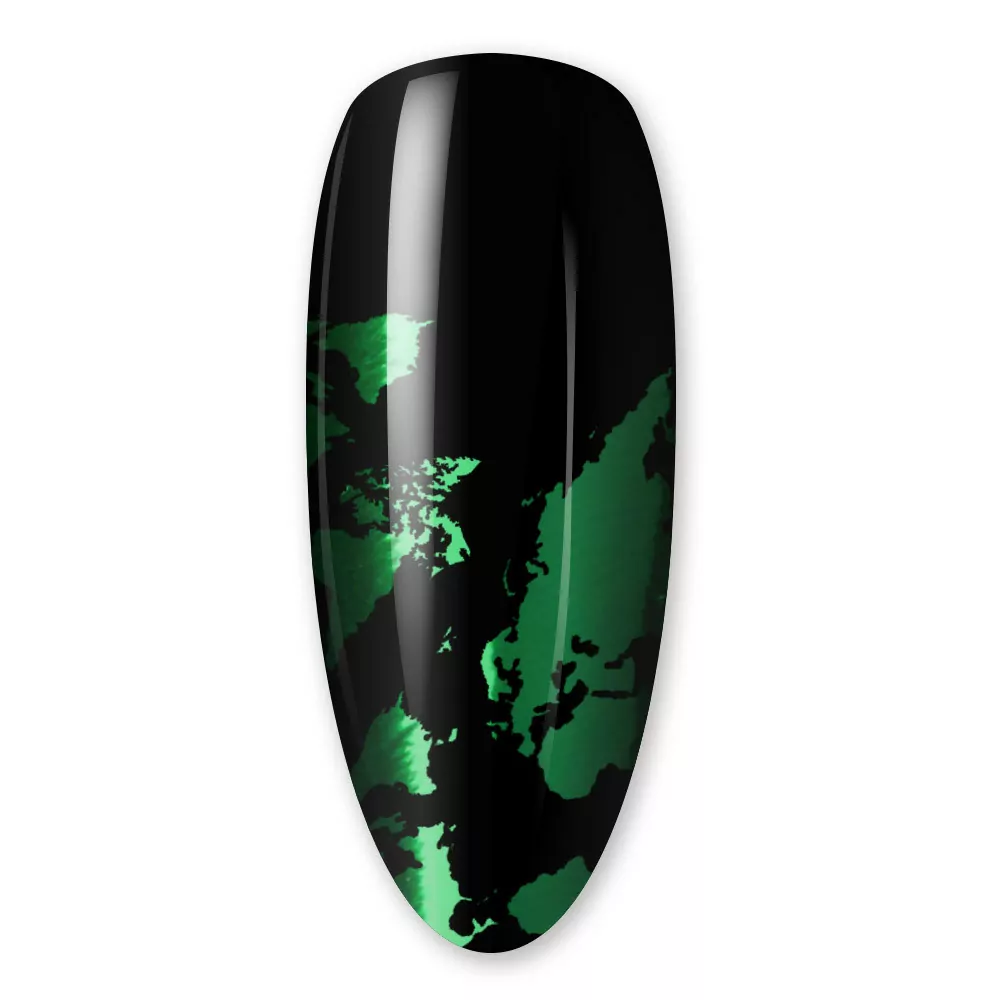 Zdobicí fólie na nehty - Green Shine, 80cm
