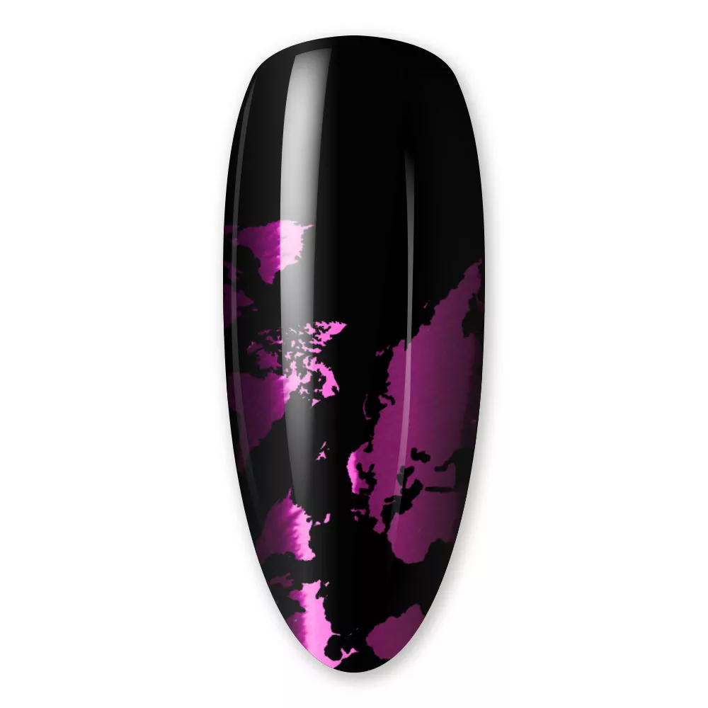 Zdobicí fólie na nehty - Purple Shine, 80cm