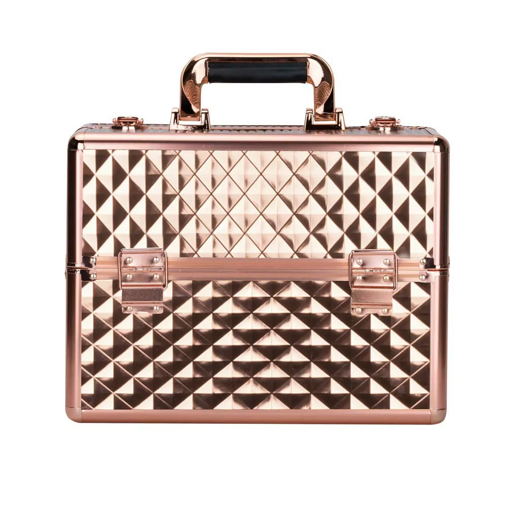 Kosmetický kufr - ROSE GOLD DIAMOND, XL