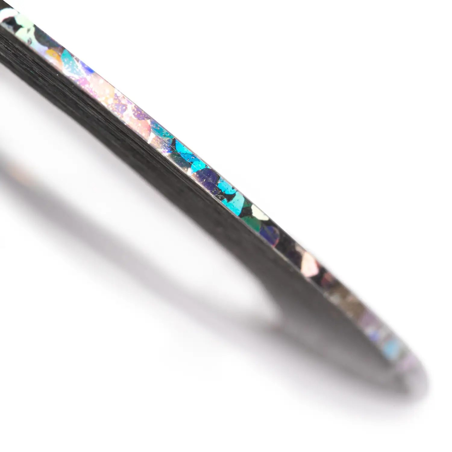 Samolepící zdobící páska na nehty Silver holografická - 1mm