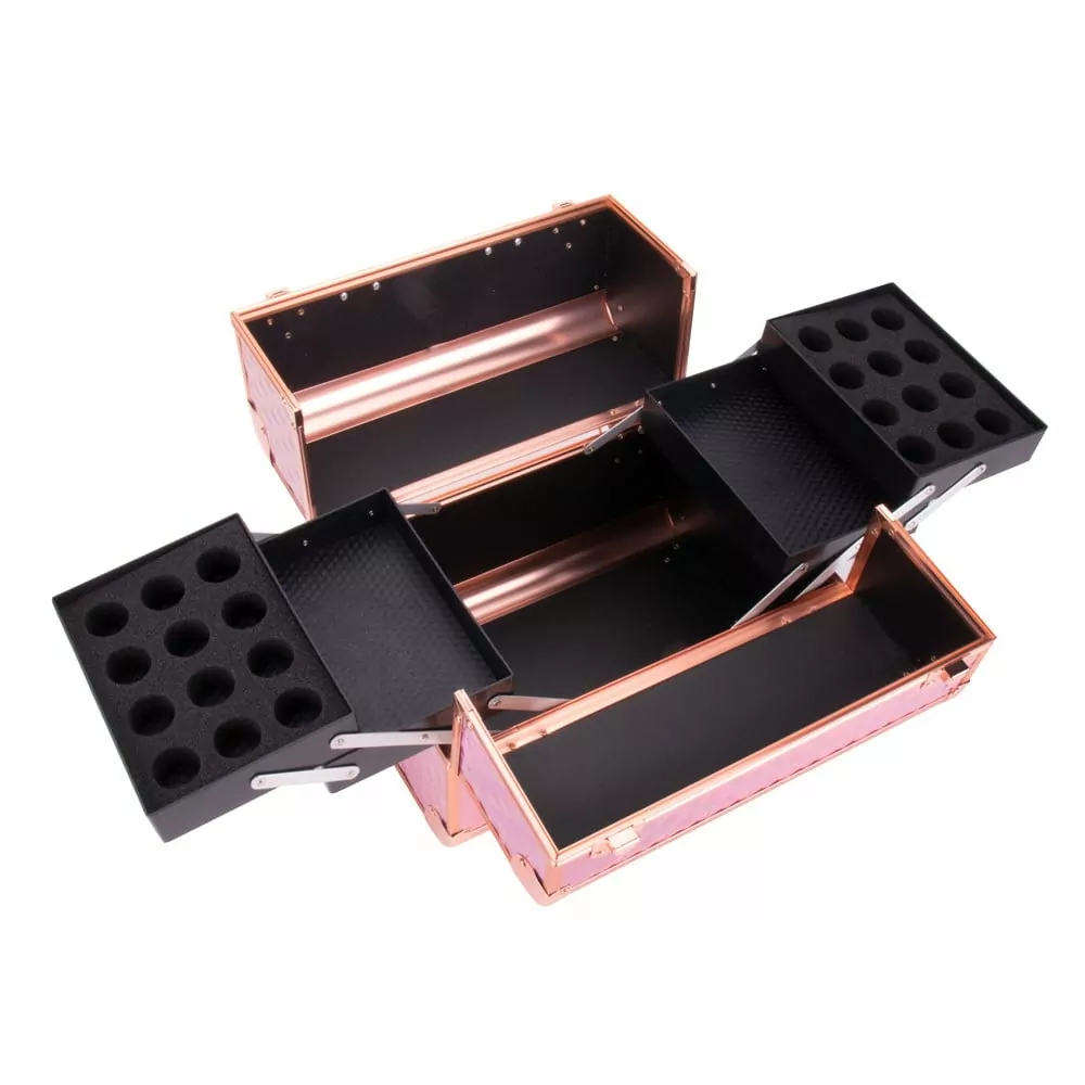 Kosmetický kufr - ROSE GOLD UNICORN BLOCK, L
