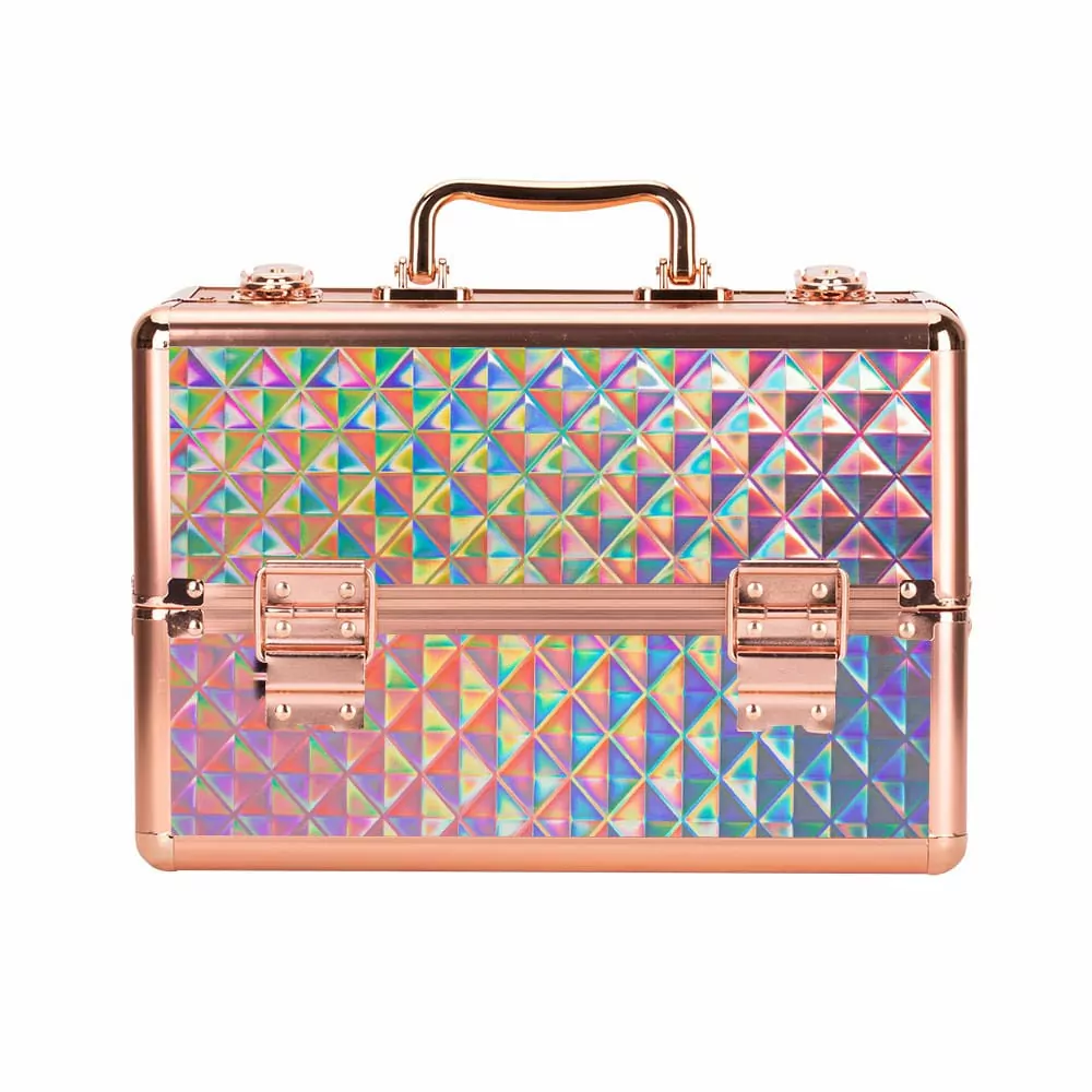 Kosmetický kufr - Rainbow Rose Golden, M
