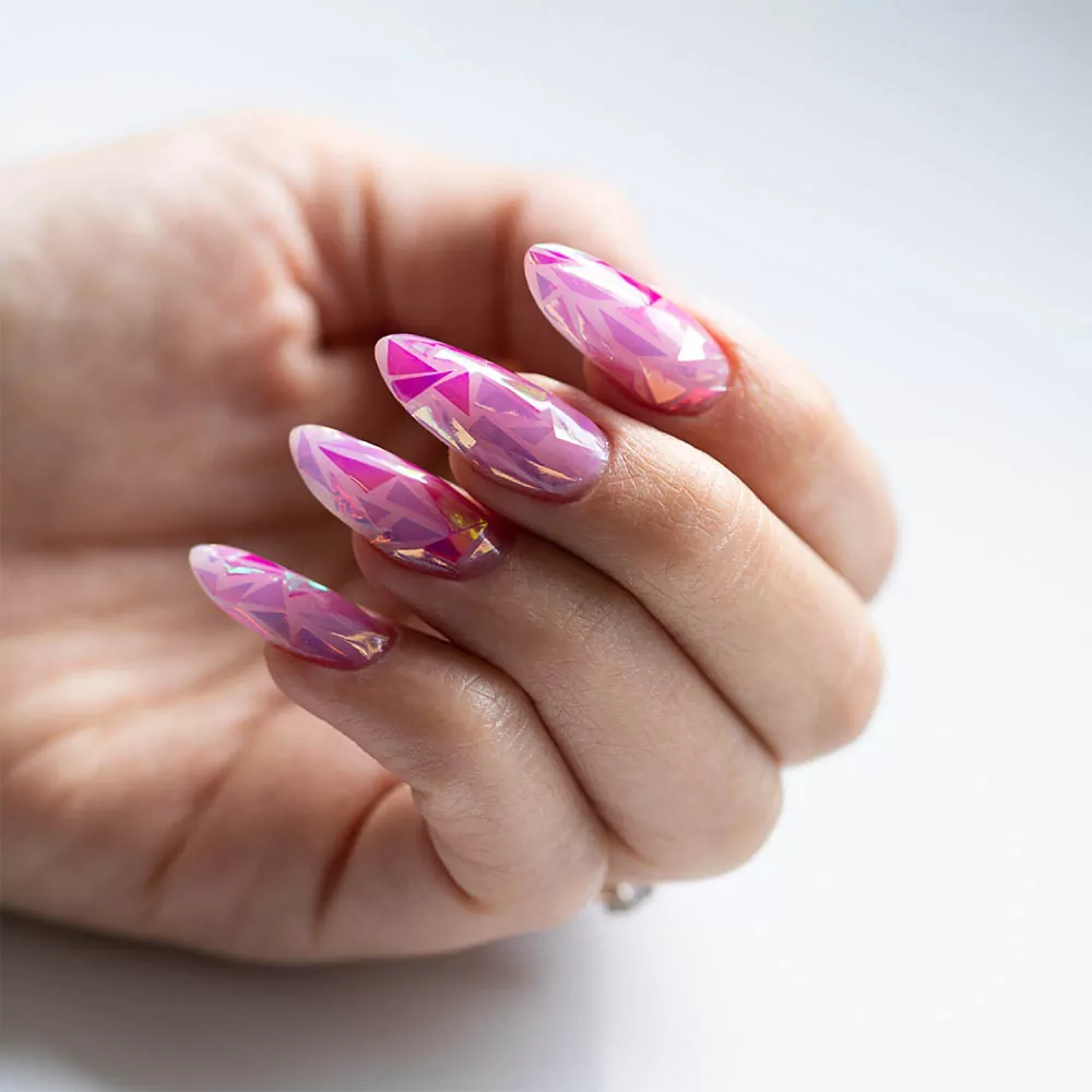 Zdobicí fóliové pásky na nehty - Pinky Glass, 10cm